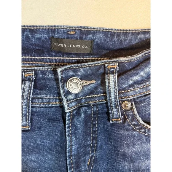 Silver Jeans Co. Suki Skinny Dark Wash Denim Jeans Womens 26X29 - Picture 3 of 5